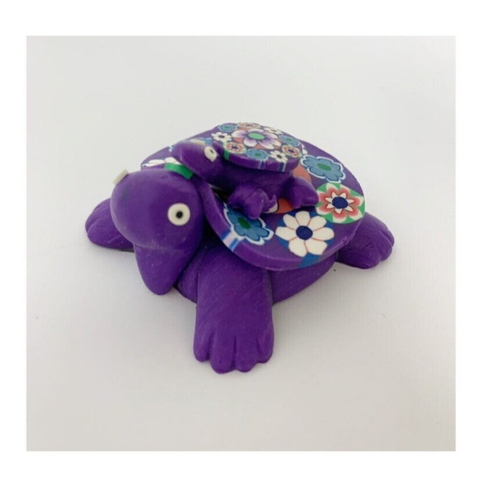 TURTLE / Tortoise WITH BABY Folk Art Mexico Fridge Magnet Travel Souvenir